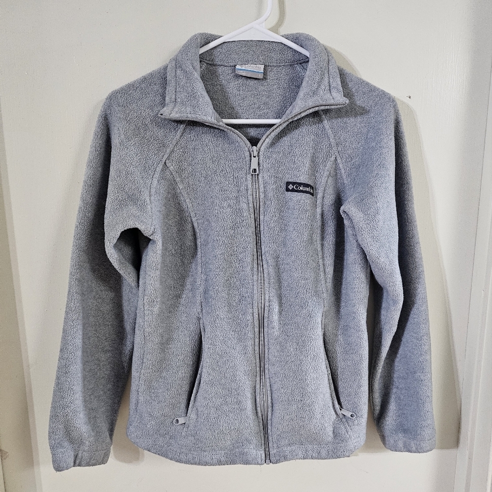 Columbia Grey Full-Zip Fleece Hoodie